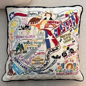 Catstudio Hand Embroidered Austin Pillow
